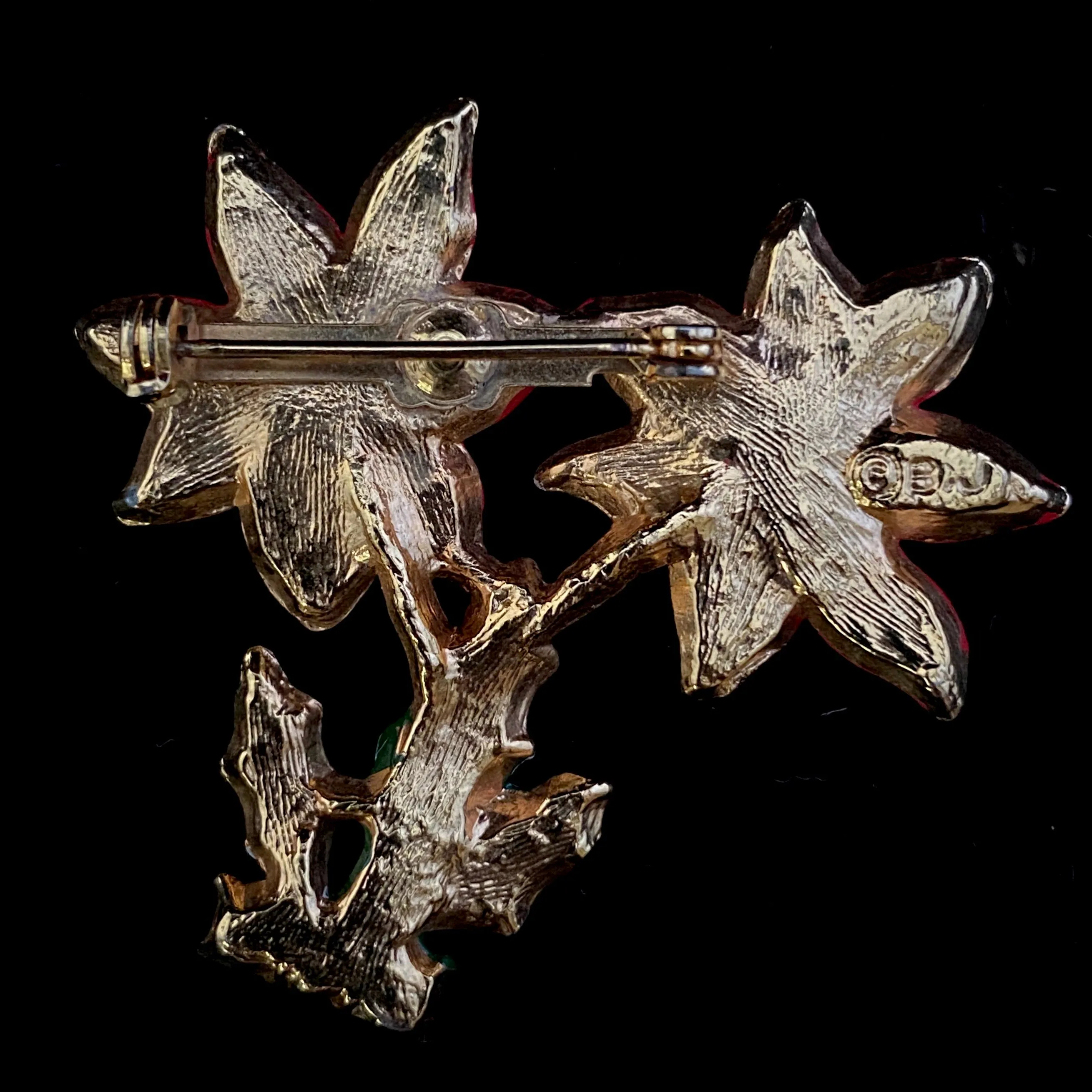 1960s BJ (Beatrix Jewelry) Poinsettia Brooch