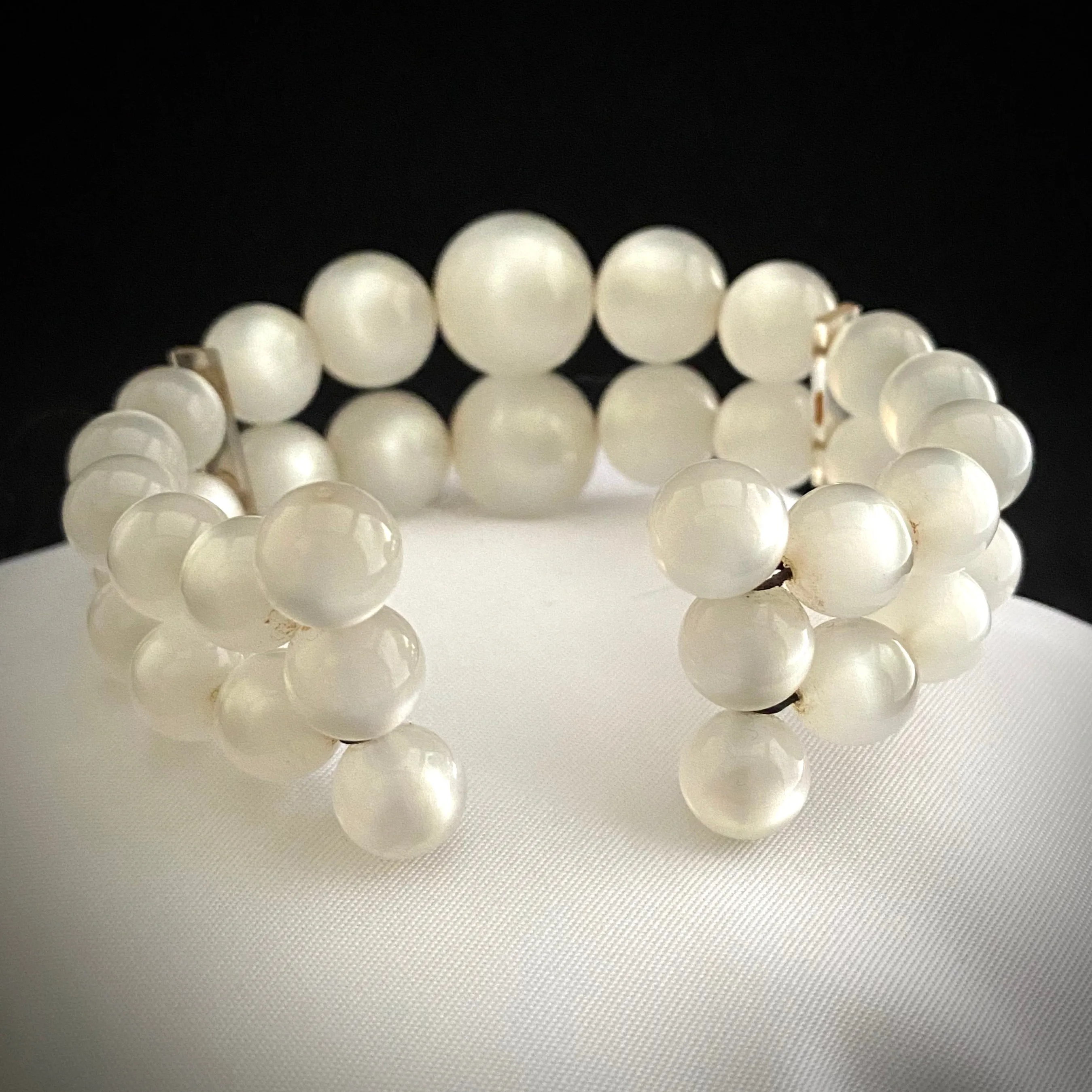 1960s White Coiled Cuff Bracelet