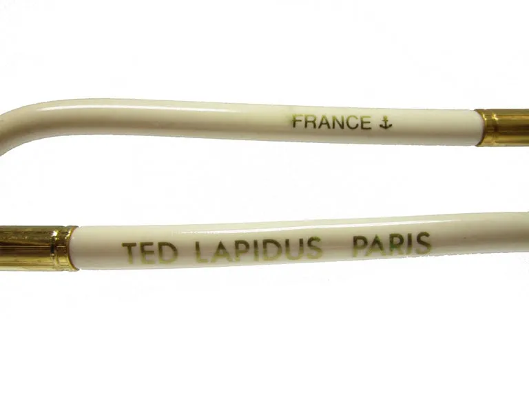 1970s Ted Lapidus Ivory and Gold Sunshades