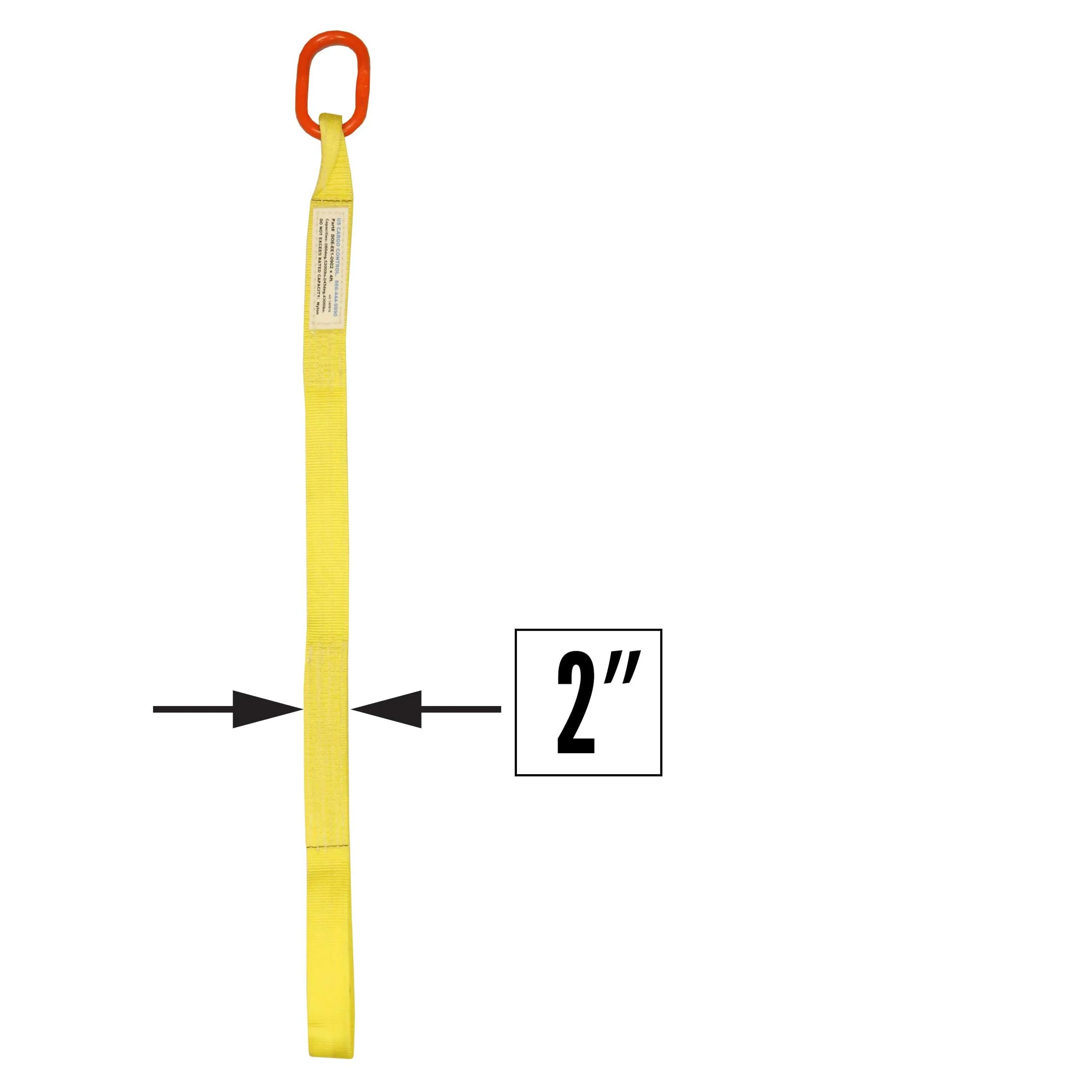 2"x10' (1 ply) Single Leg Nylon Sling w/ Master Link & Sewn Loop