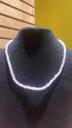 4MM Rose Quartz Bead Stretchy Cord Necklace/Bracelet/Anklet