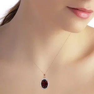 6.23 Carat 14K Solid Rose Gold Loren Garnet Diamond Necklace