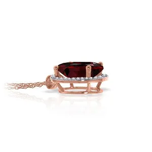 6.23 Carat 14K Solid Rose Gold Loren Garnet Diamond Necklace