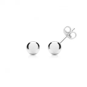 9ct  White  Gold  5mm  Ball  Stud  Earrings  ES203W