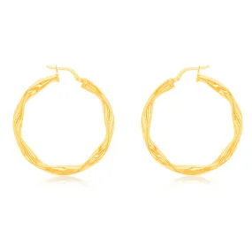 9ct Yellow Gold Silverfilled Fancy Earrings
