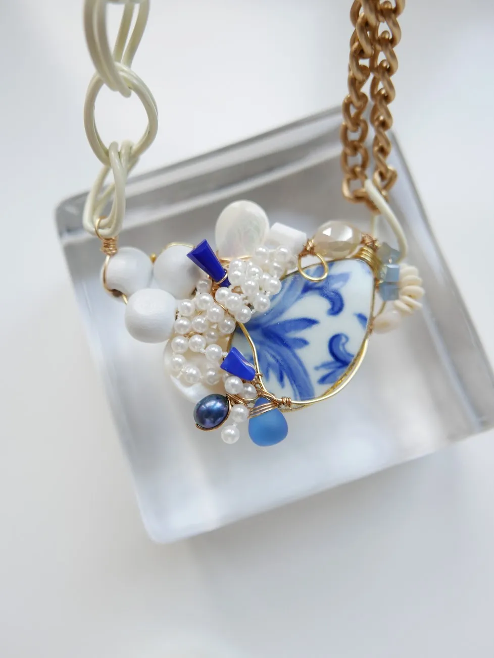 A New Story - Porcelain Statement Necklace