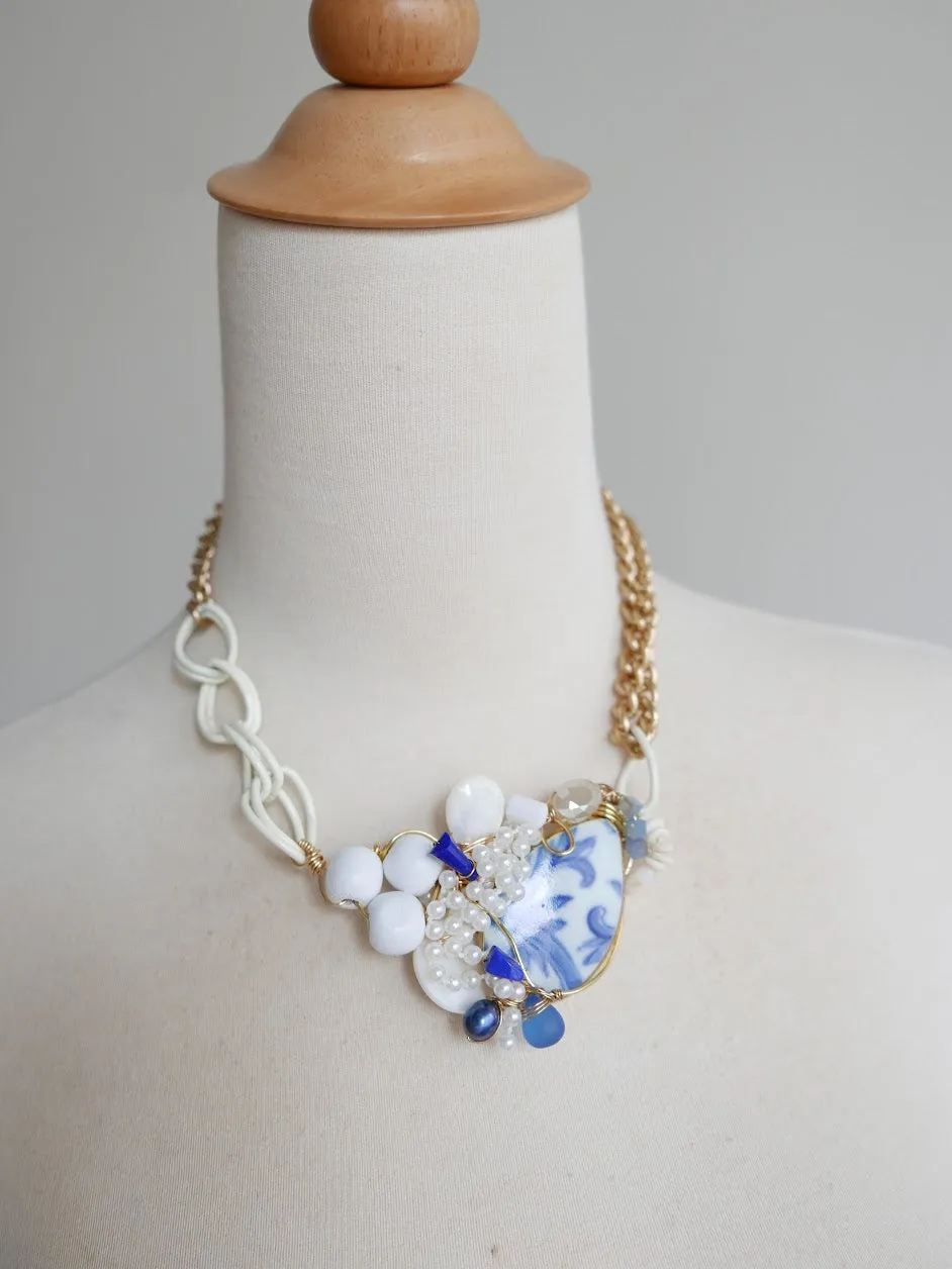 A New Story - Porcelain Statement Necklace