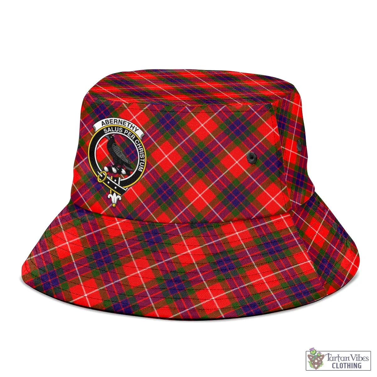 Abernethy Tartan Bucket Hat with Family Crest