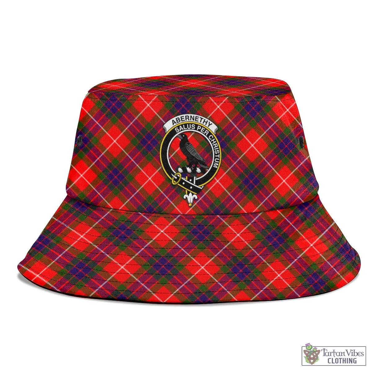 Abernethy Tartan Bucket Hat with Family Crest