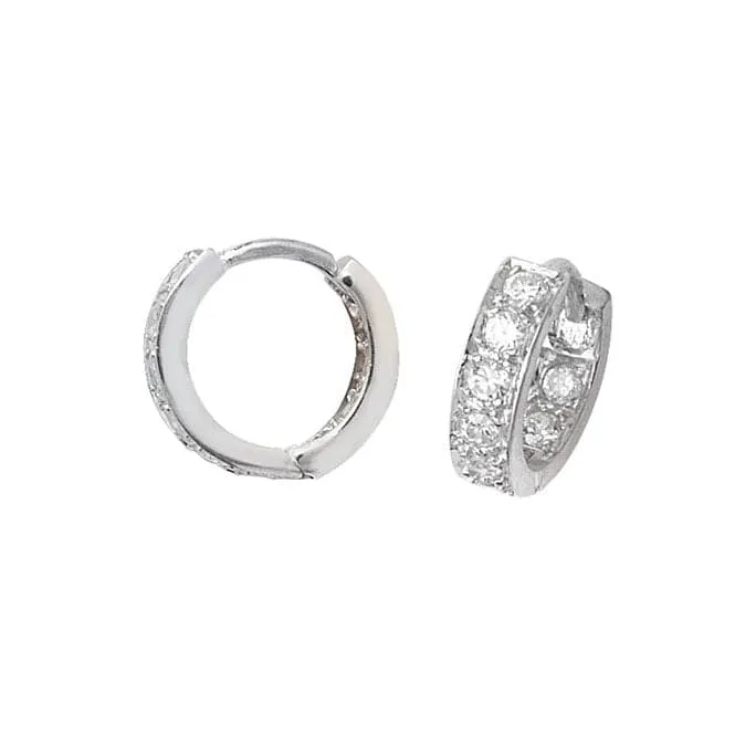 Acotis Silver Earrings Hinged Zirconia G5990