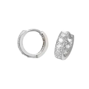 Acotis Silver Earrings Hinged Zirconia G5990