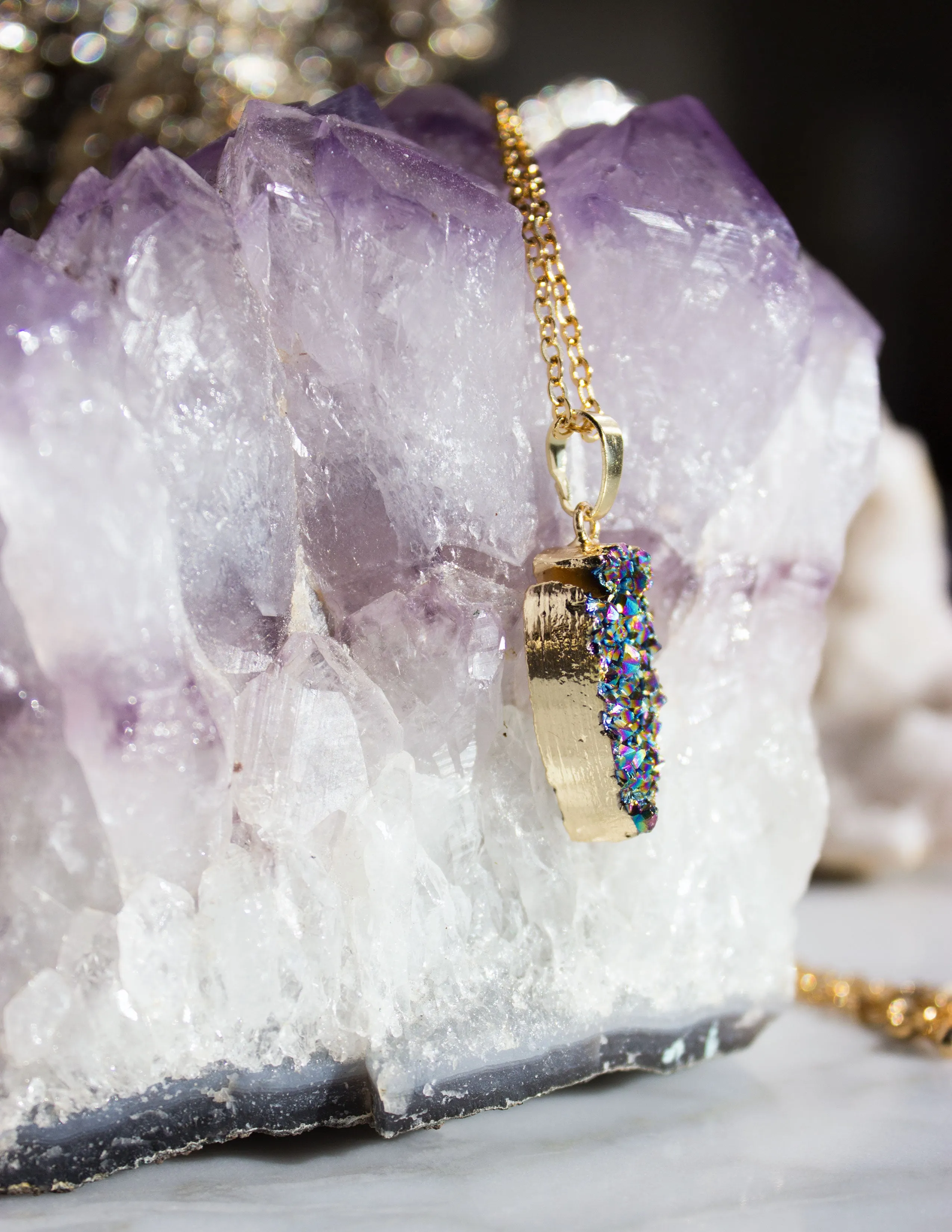 AGATE QUARTZ DRUZY- BLACK