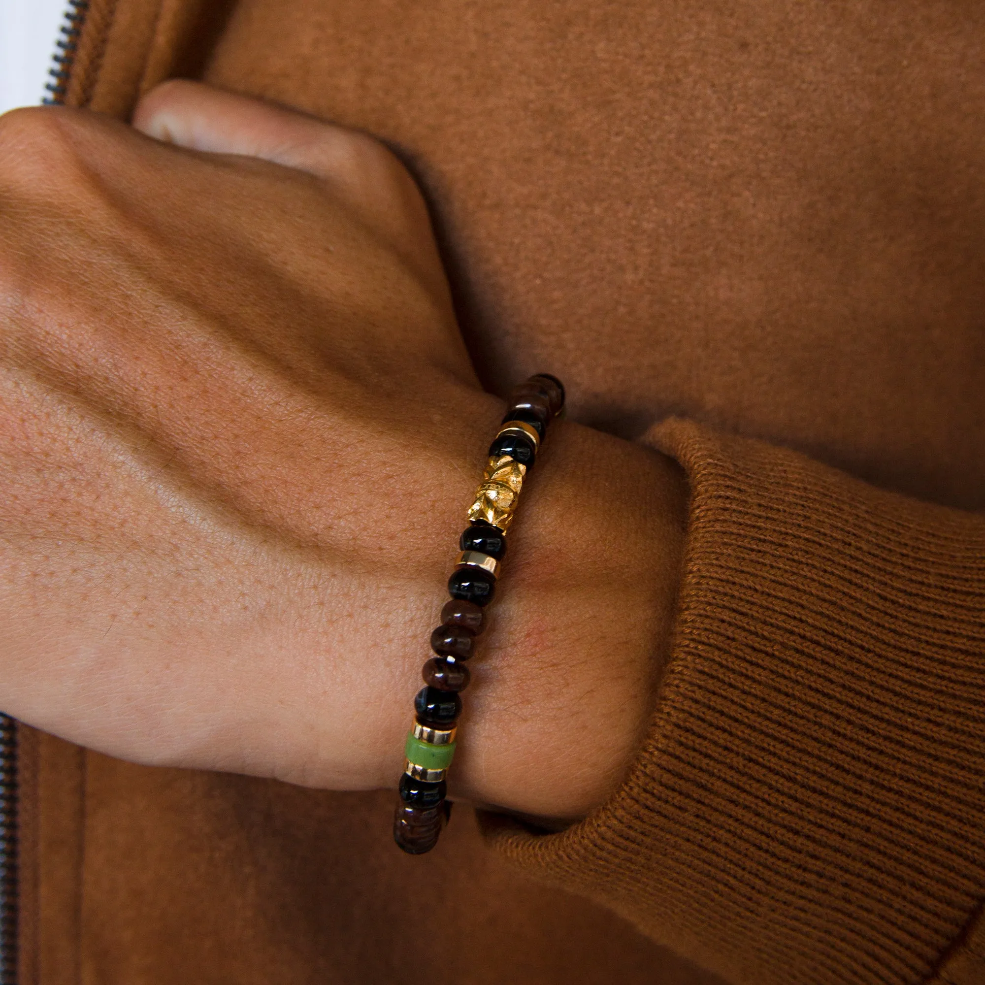 Amazon | Jade, Obsidian Beaded Bracelet
