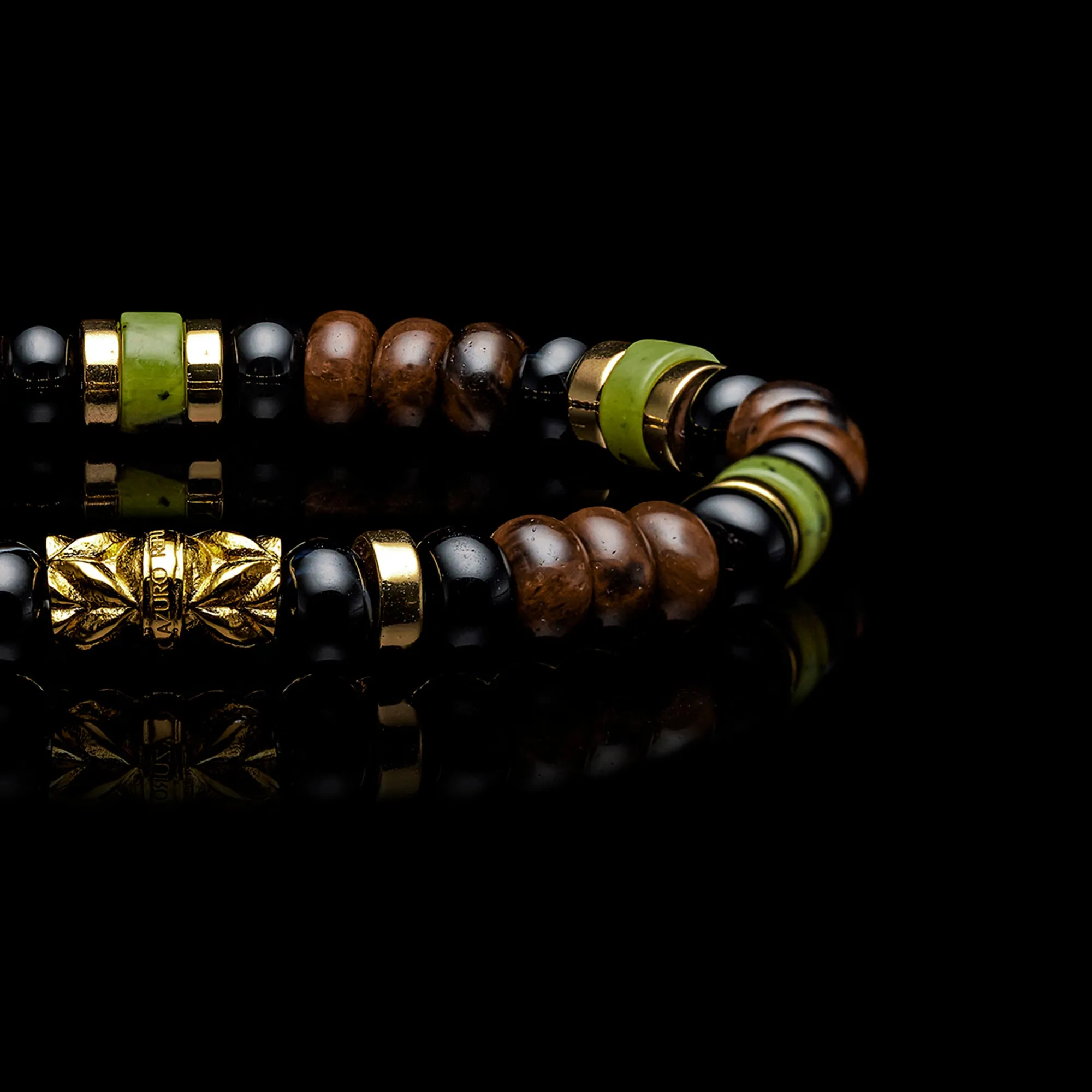 Amazon | Jade, Obsidian Beaded Bracelet