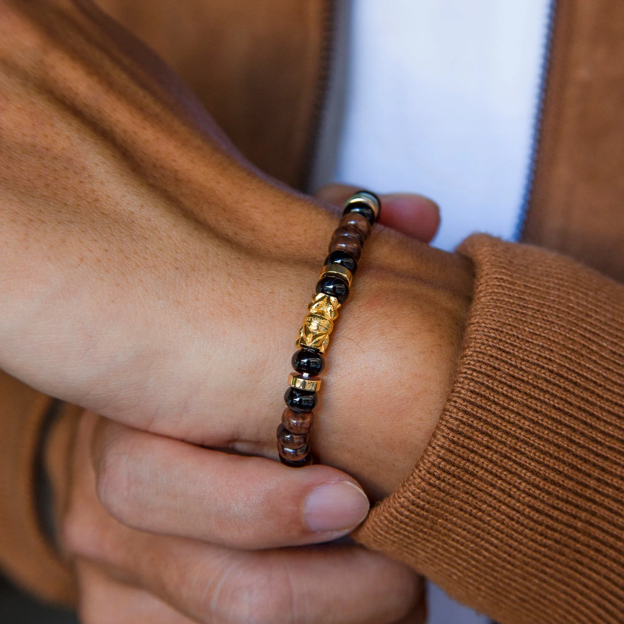 Amazon | Jade, Obsidian Beaded Bracelet
