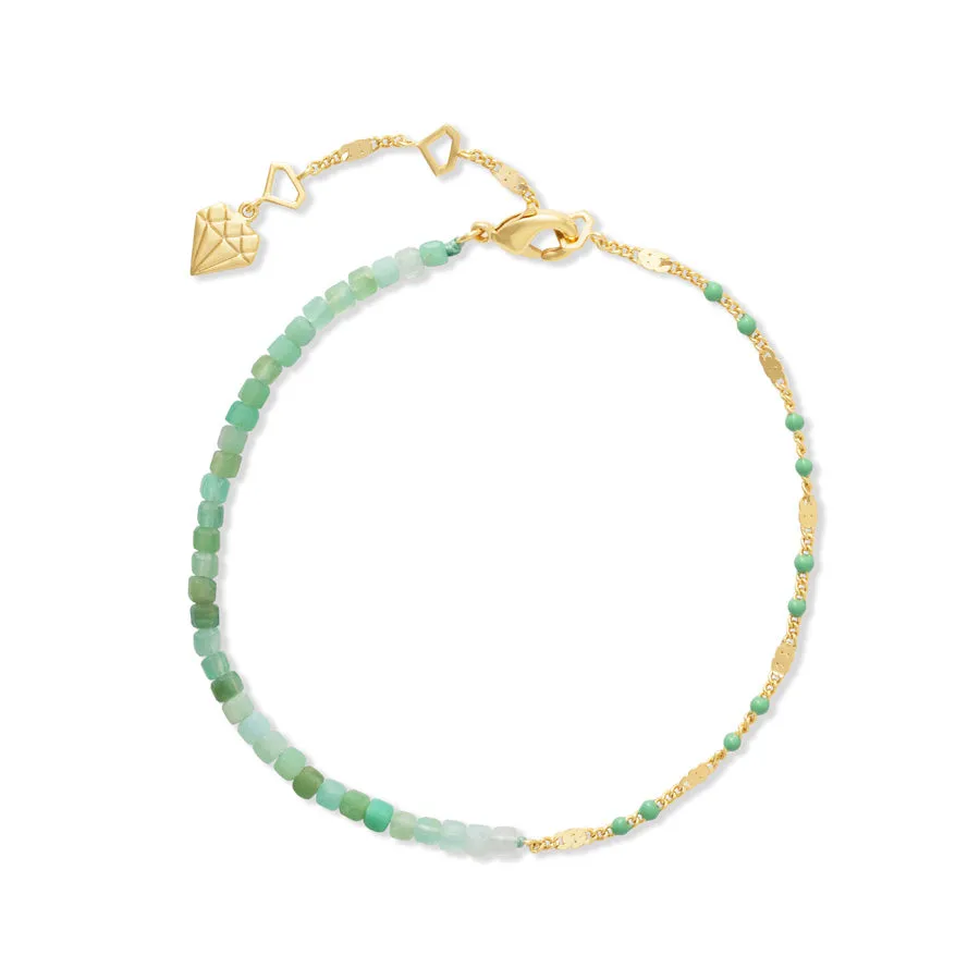 Amazonite Jade Gold Bracelet