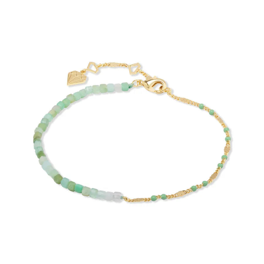 Amazonite Jade Gold Bracelet