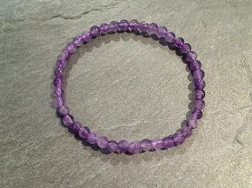 Amethyst 4MM Stretch Bracelet