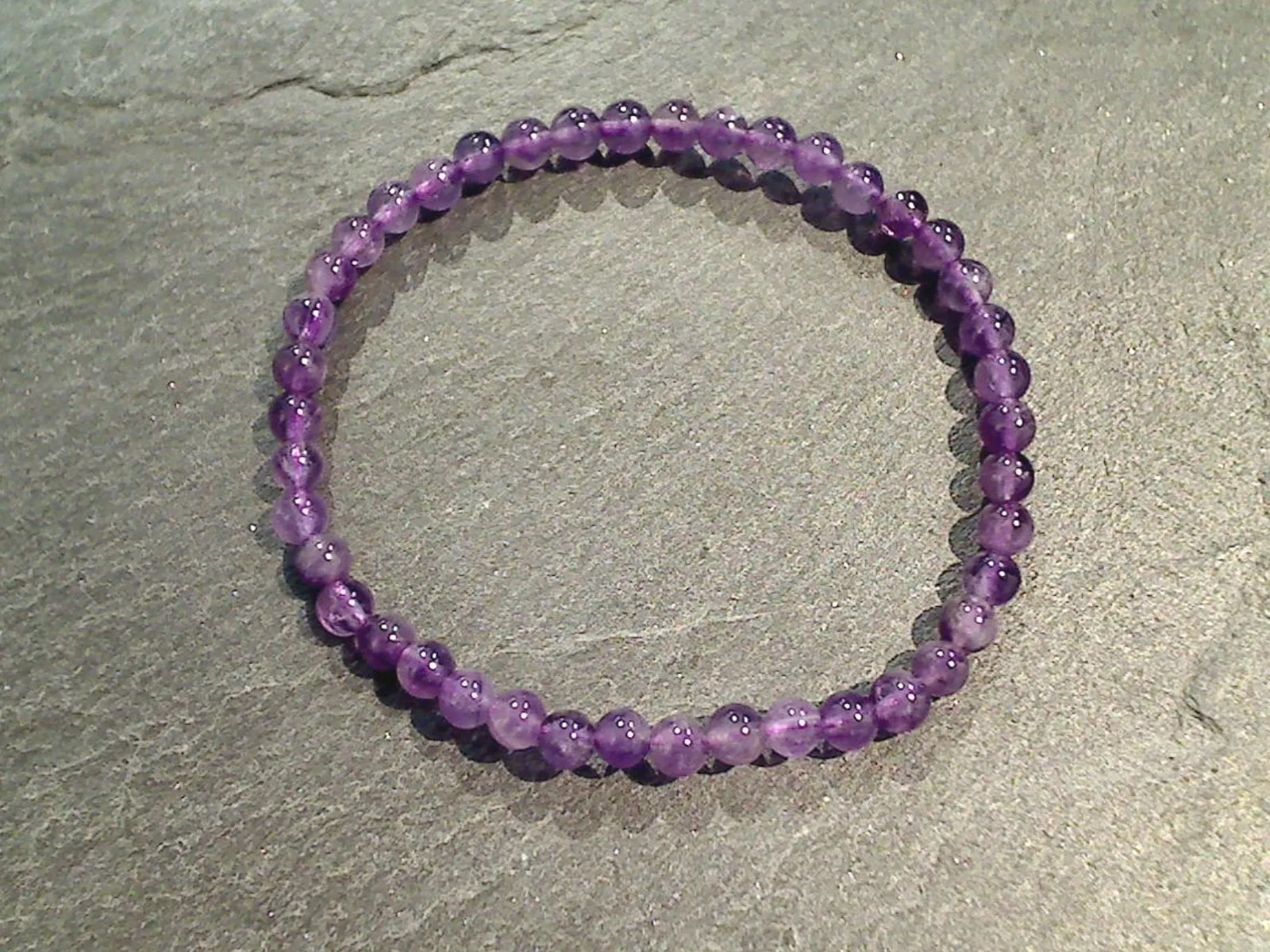 Amethyst 4MM Stretch Bracelet
