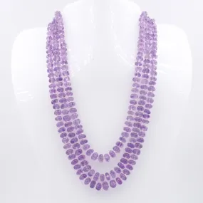 Amethyst Pumpkin Necklace Amethyst Necklace Quartz Necklace Layered Necklace Gemstone Necklace Beaded Necklace SKU 6143317
