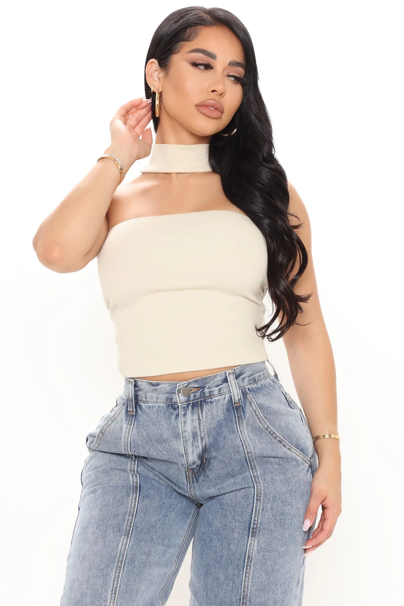 Amoura Ribbed Top - Nude