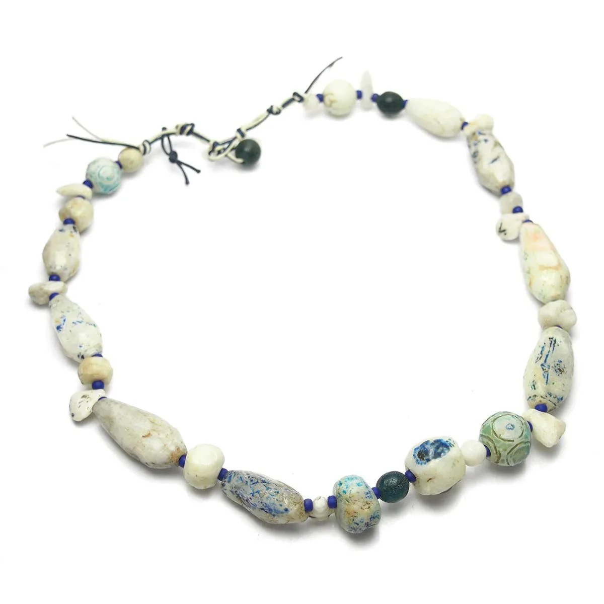 Antique Persian Quartz/Faience Bead Necklace