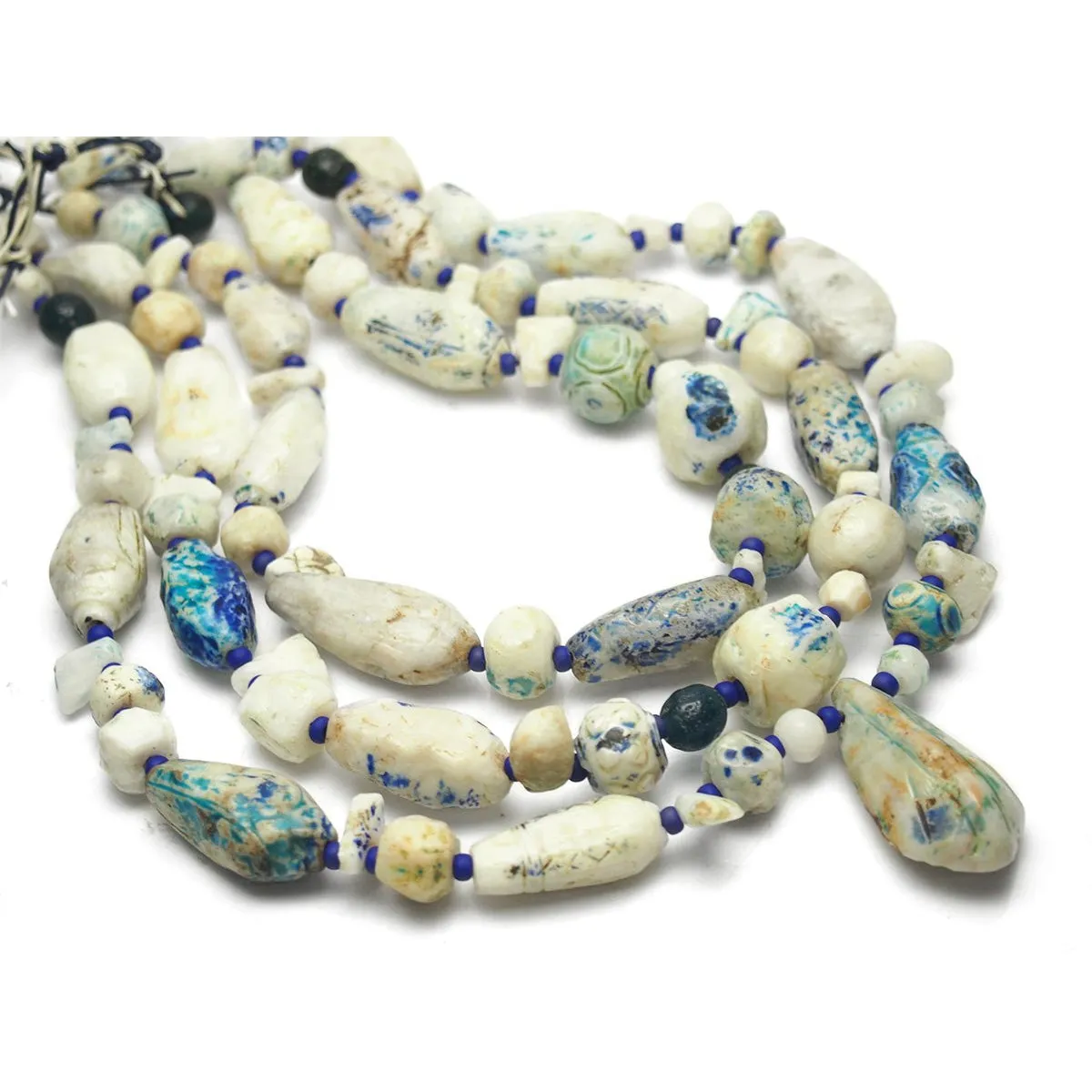 Antique Persian Quartz/Faience Bead Necklace