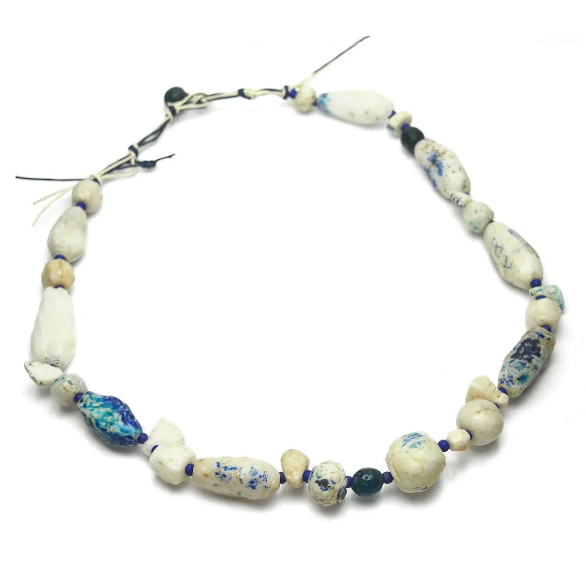 Antique Persian Quartz/Faience Bead Necklace