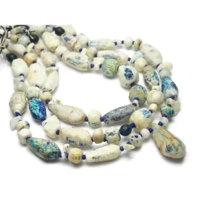Antique Persian Quartz/Faience Bead Necklace