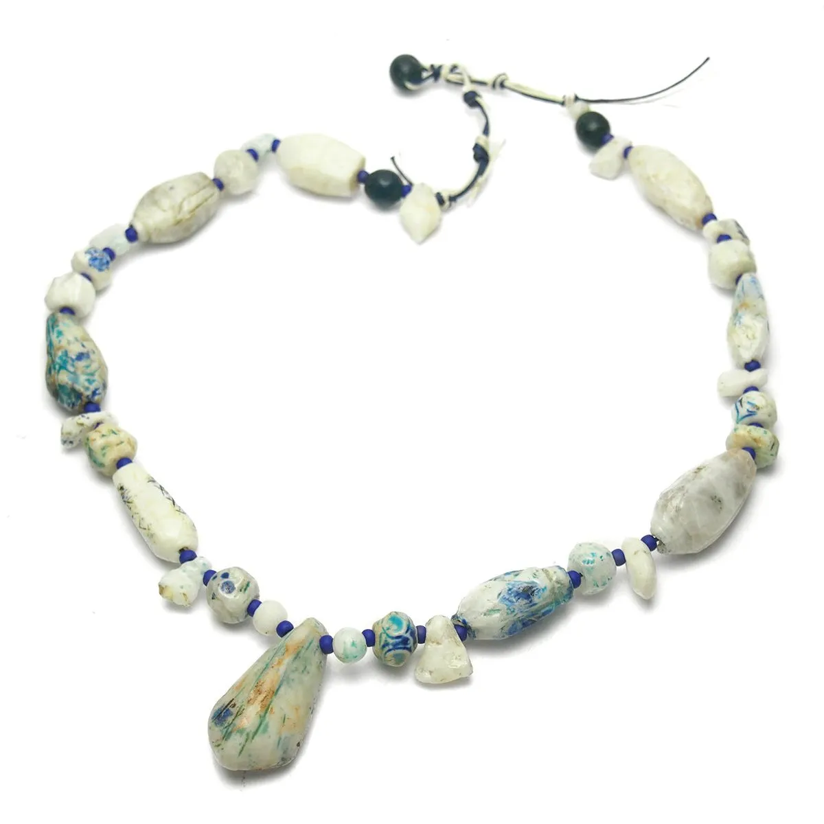 Antique Persian Quartz/Faience Bead Necklace