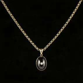 Antique Victorian Garnet Pendant And Chain 9Ct Gold