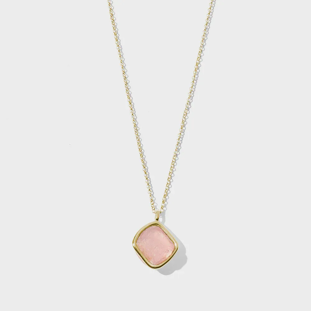 Azalea Necklace - Rose Quartz