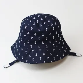 Baby Boys Pattern Bucket Hat - Navy Blue