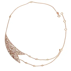 Baguette 3.1ct Diamond 18K Gold Designer Princess Chain Choker Necklace Womens Jewelry