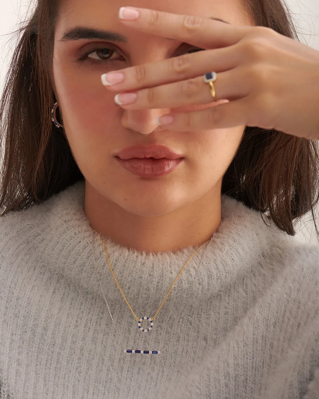 Baguette Diamond Bar Necklace