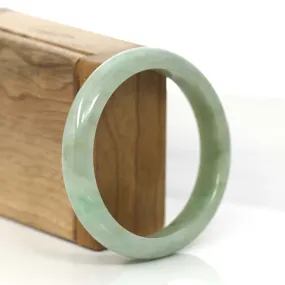 Baikalla "Classic Bangle" Yellow Green Natural Burmese Jadeite Jade Bangle (57.64mm )#755
