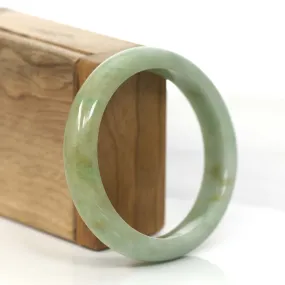 Baikalla "Classic Bangle" Yellow Green Natural Burmese Jadeite Jade Bangle (57.70mm )#831