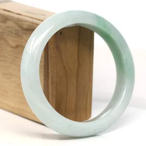 Baikalla "Half Round" Light Green Lavender Jadeite Jade Bangle Bracelet (62.9 mm) #T416