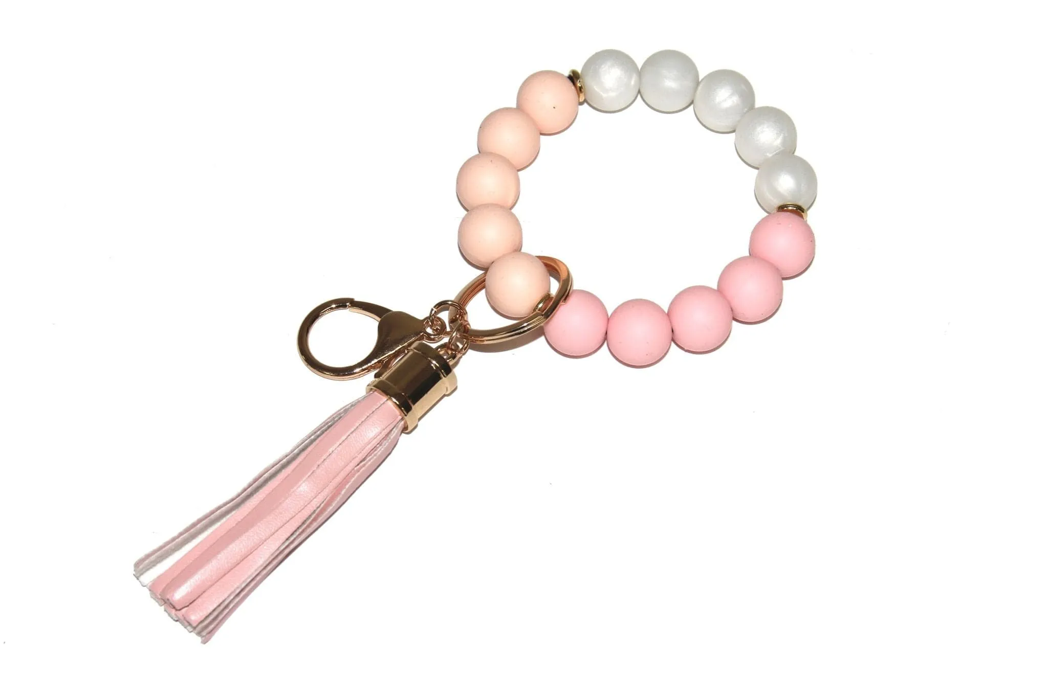 BB139x167 Silicone Beaded Keyring/Keychain Bracelet