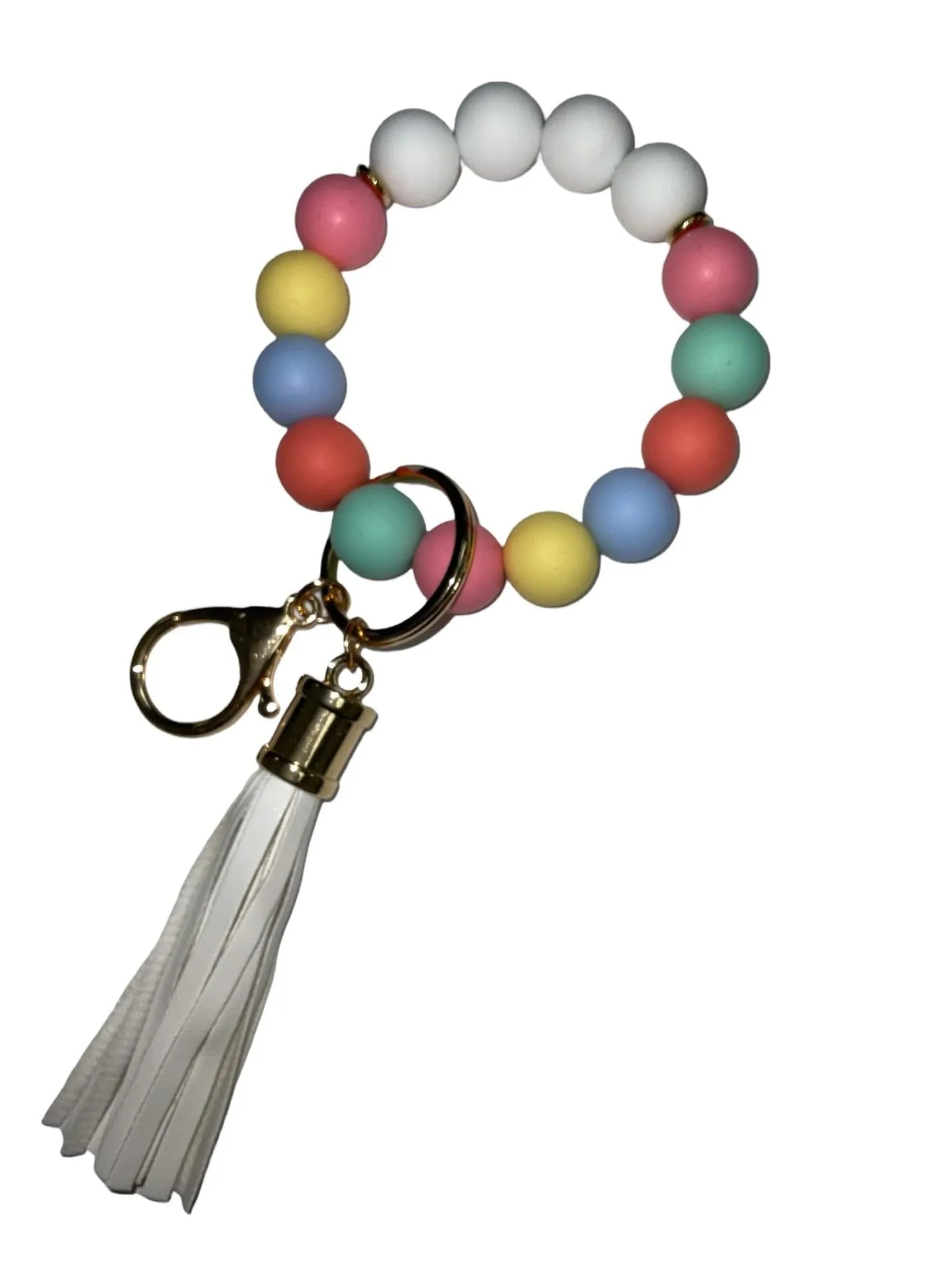 BB139x167 Silicone Beaded Keyring/Keychain Bracelet