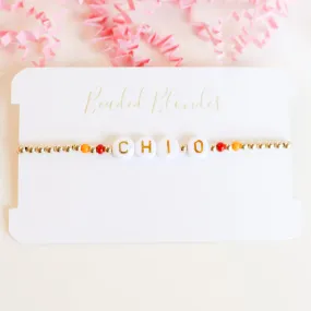 Beaded Blondes | Chi O Color Sorority Bracelet