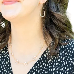 Beaded Floating Chain - mixed metals