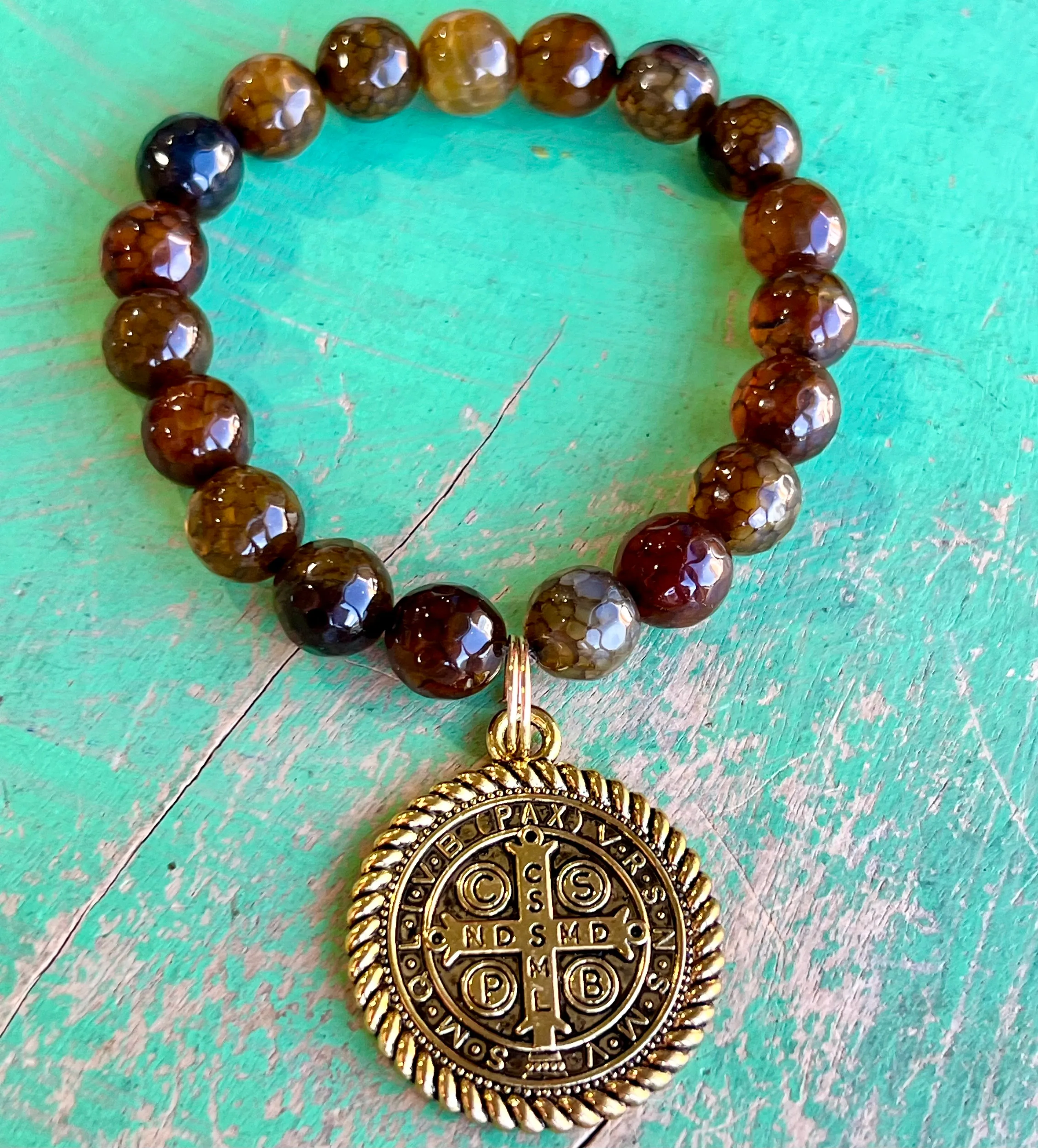 Big St Benedict Medallion Bracelet