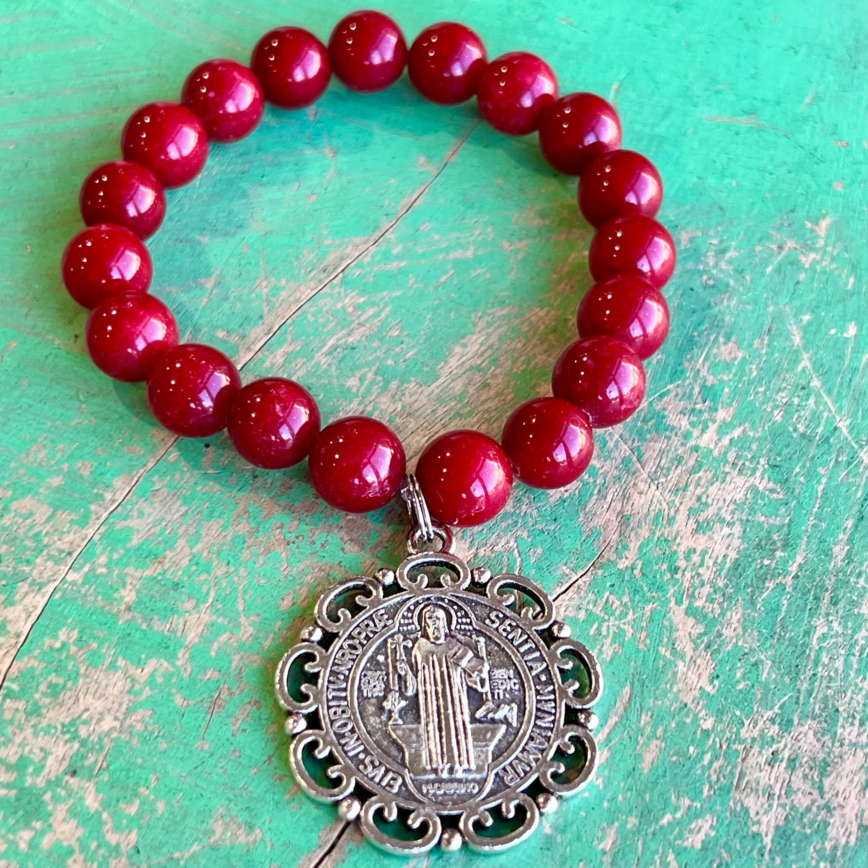Big St Benedict Medallion Bracelet