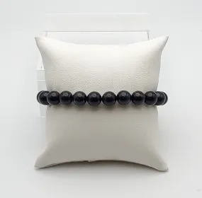 Black Tiger's Eye Beaded Stretch Bracelet