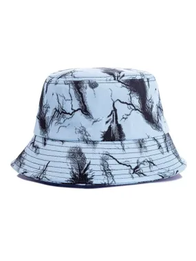 Blue Lightning Print Bucket Hat