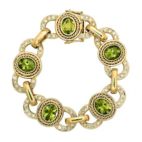 Bracelet- Peridot And Diamond (1153B)