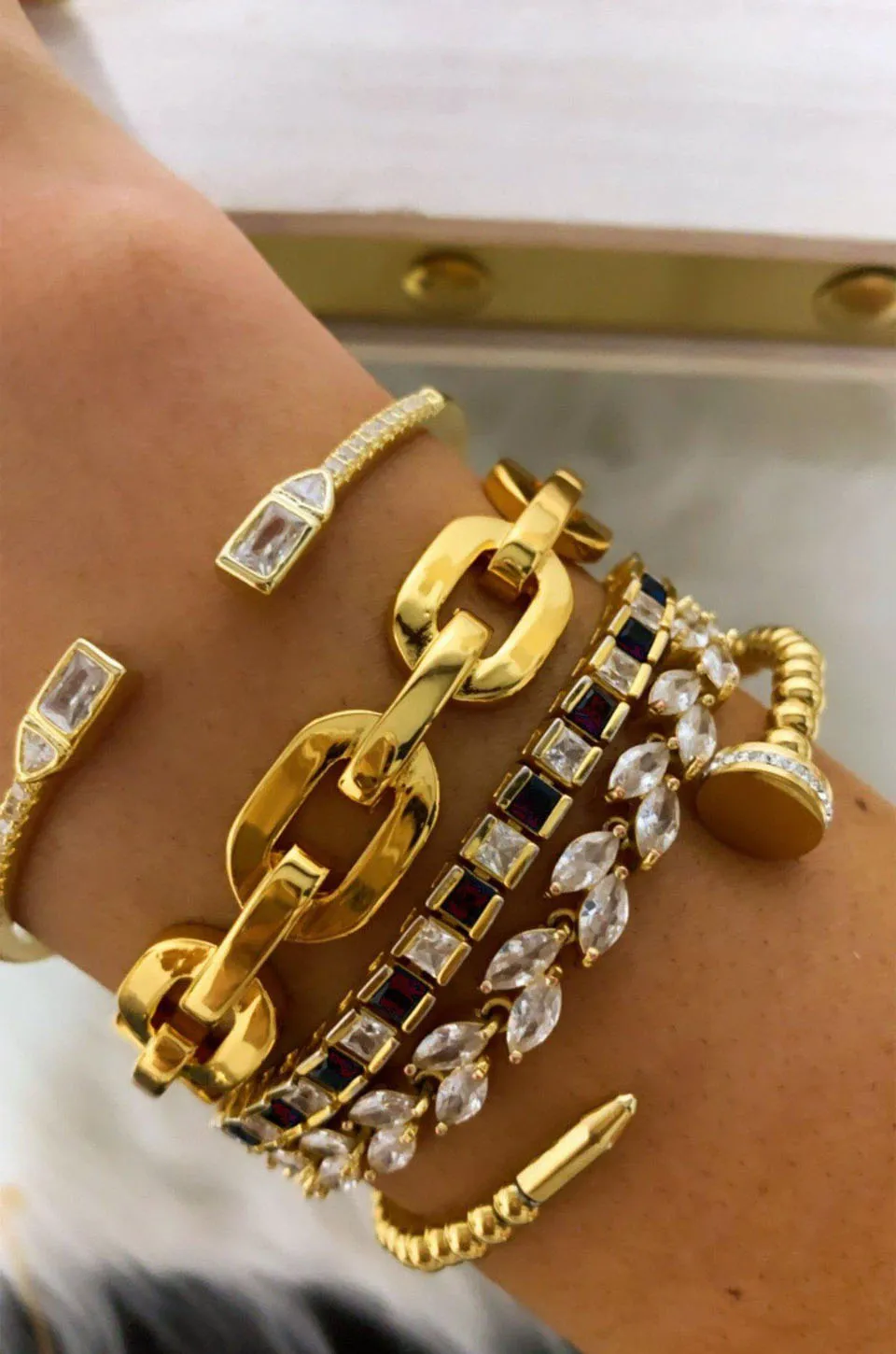Bracha Roma Nail Cuff in Gold