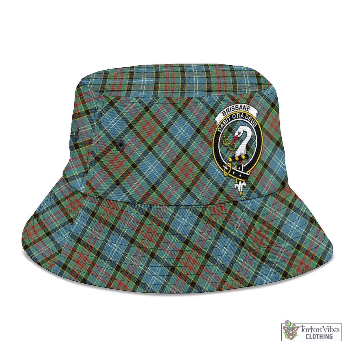 Brisbane Tartan Bucket Hat with Family Crest