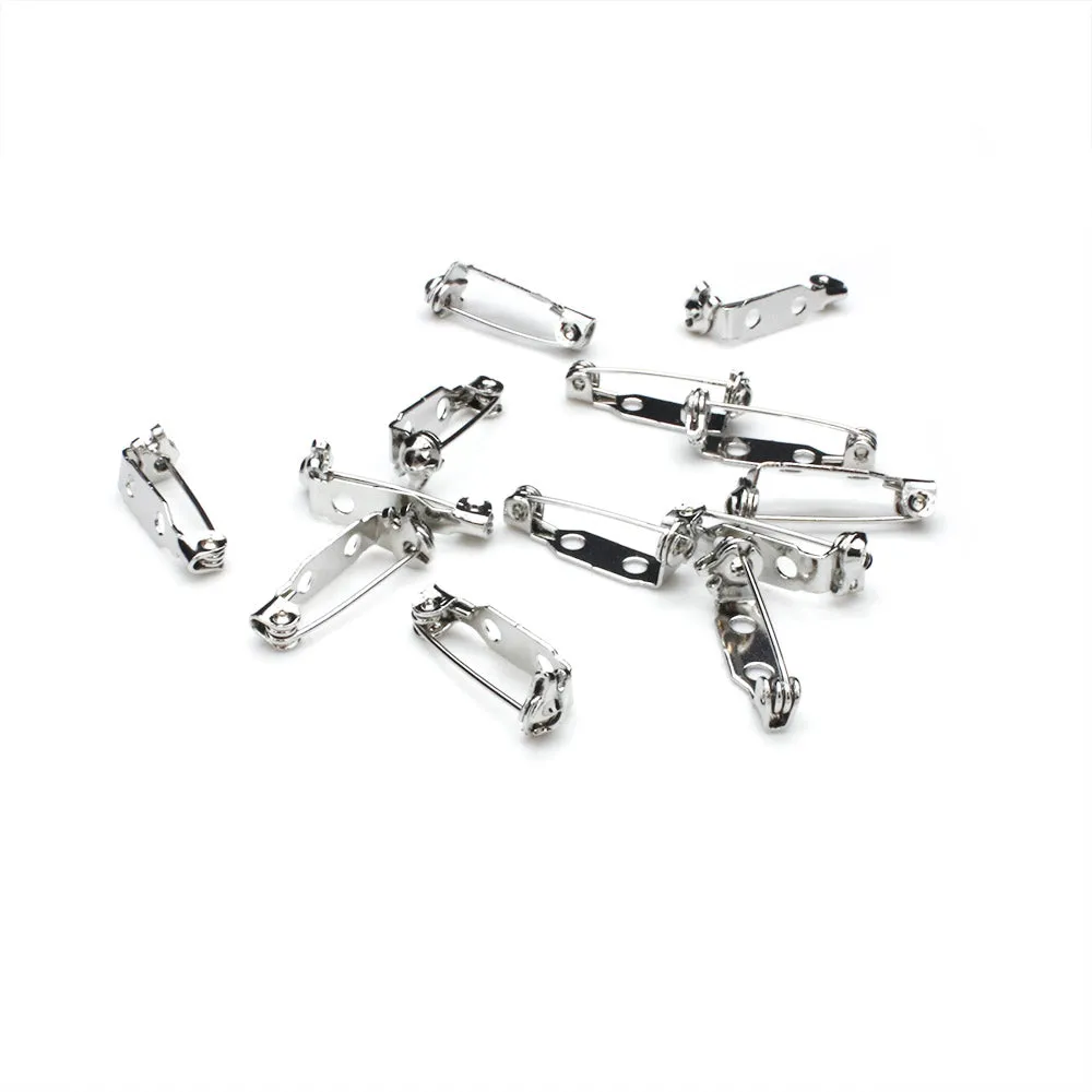 Brooch Bar Antique Silver Metal 20mm-Pack of 50